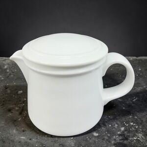 Dansk International Designs White Ceramic Creamer Pitcher with Lid Thailand VTG